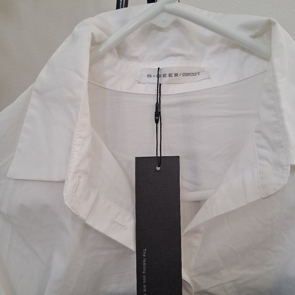 New S.deer / Concept Pleated Textured Blouse Shirt  - Picture 3 of 5
